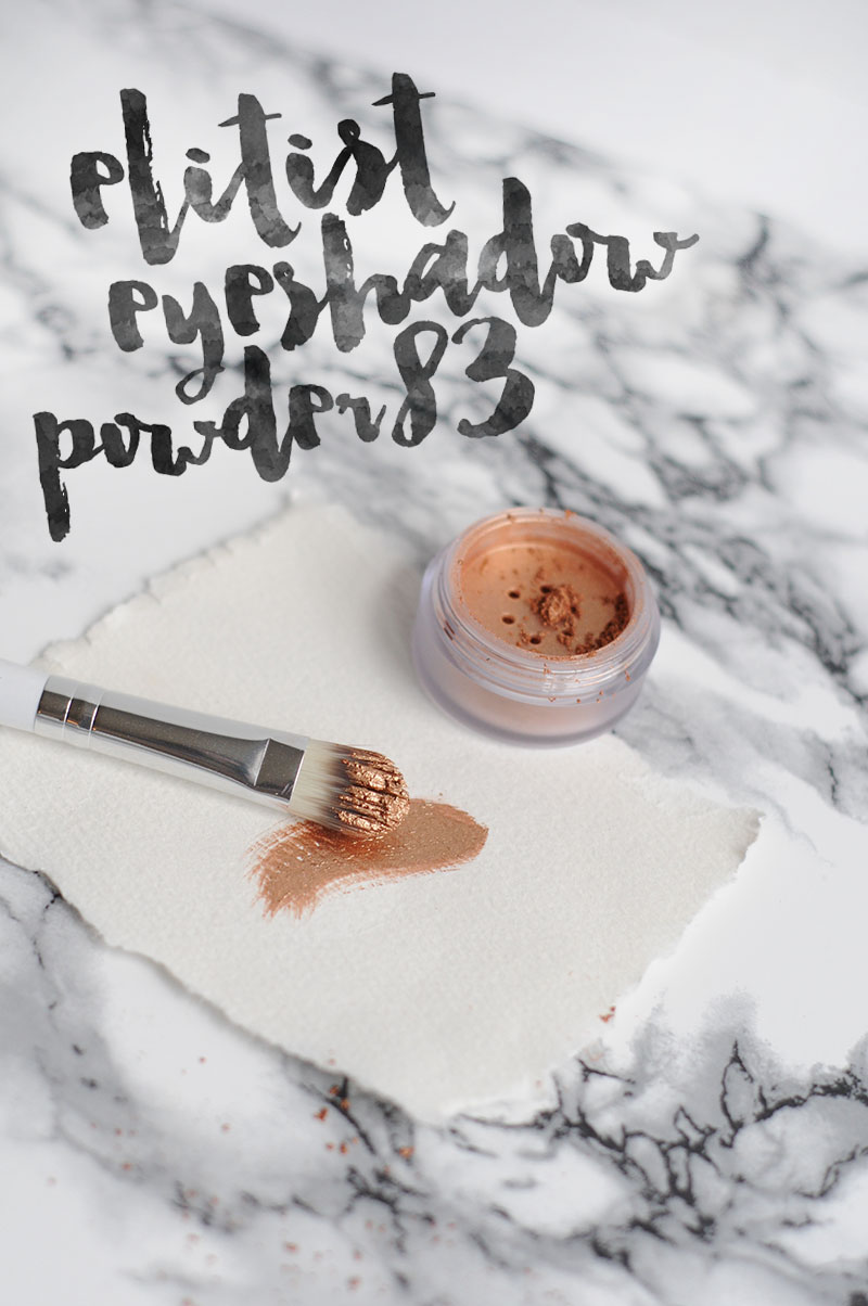 The best of green beauty: W3LL PEOPLE's Elistist Eyeshadow Powder 83! Free of preservatives, parabens, chemicals, dyes, fragrance! Organic and Vegan! 